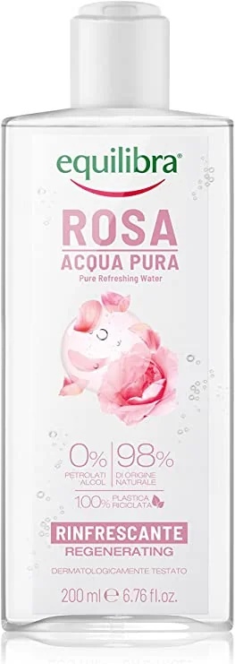 Equilibra gezichtsverzorgingsset: Equilibra Hyaluronic Pink Hydrating Pure Refreshing Water 200 ml + Reinigingszeep 50 g + Hydraterende gezichtscrème 75 ml
