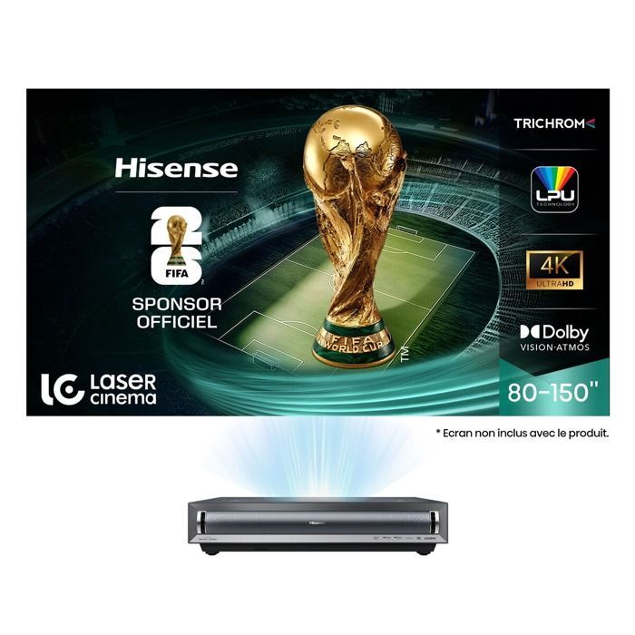 Vidéoprojecteur 4K UHD - HISENSE - PX3 PRO - 3000 Lumens - Laser - 3D