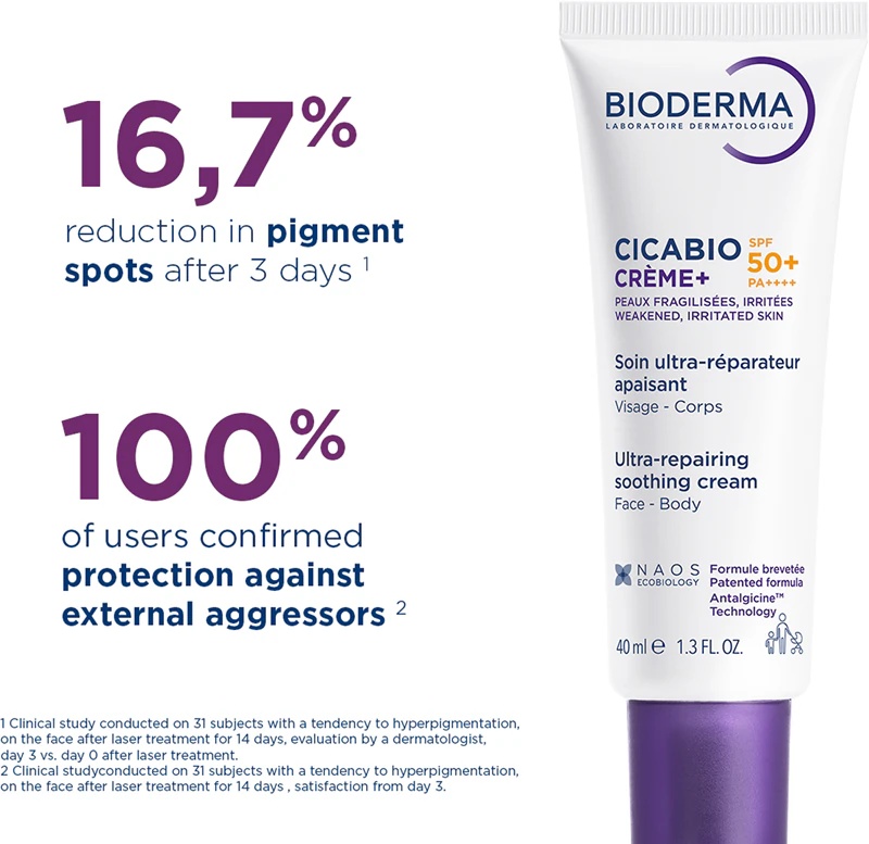 Bioderma Cicabio Créme+ krema za obraz SPF 50+ SPF 50+
