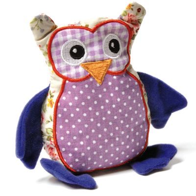 Aumüller Patchwork Eulen-Katzenspielzeug mit Baldrian