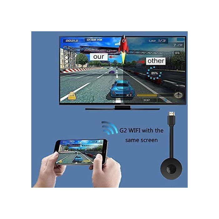 Adaptador de pantalla WiFi inalámbrico, adaptador HDMI 4K 1080P, receptor de TV Stick para streaming compatible con DLNA/AirMirror/Airplay/Miracast