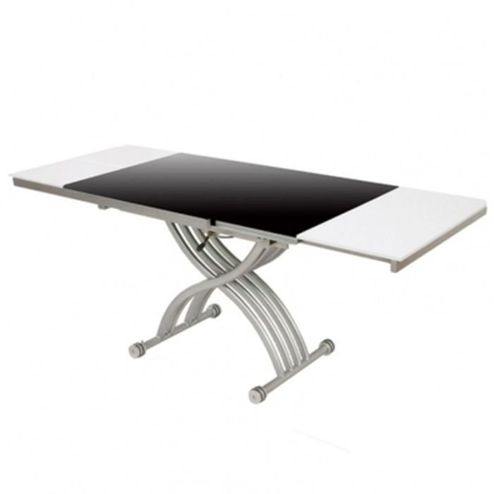 Table basse relevable - GIOVANNI MARCHESI - Zen - Noir - Extensible - 10 couverts