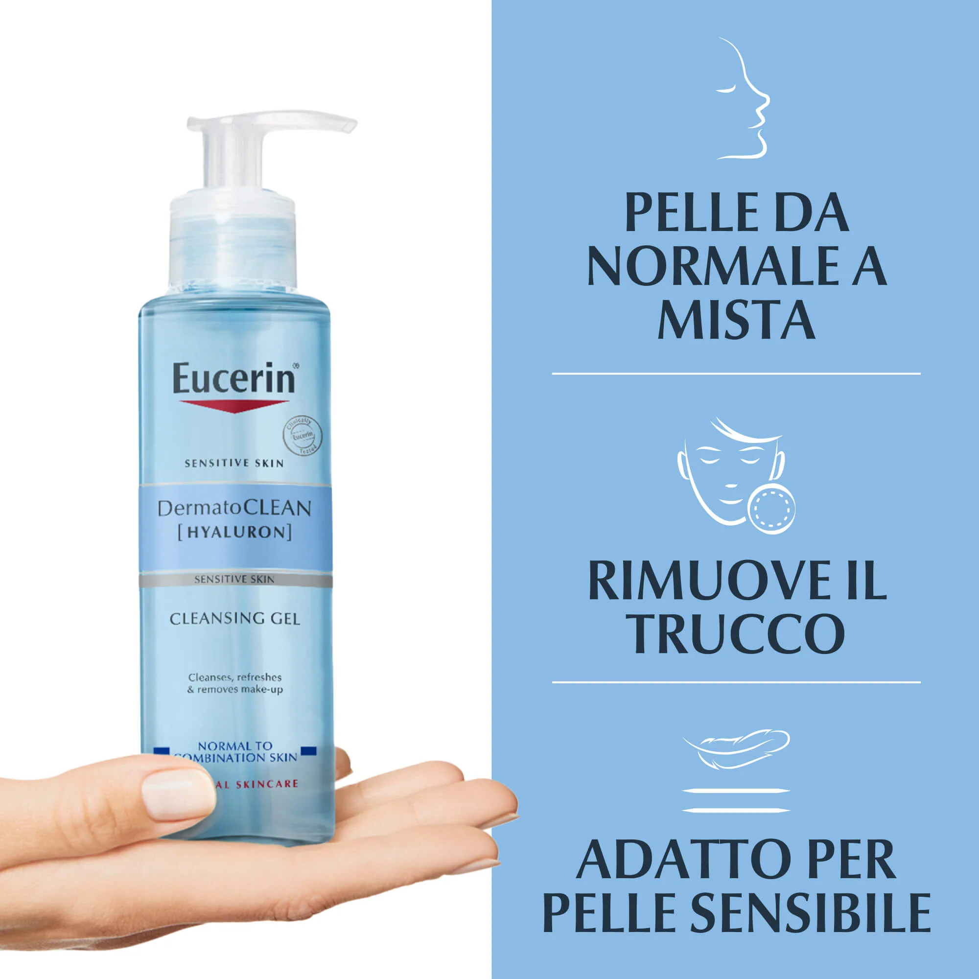 DermatoClean [Hyaluron] DermatoCLEAN Gel Detergente Rinfrescante - Gel detergente viso
