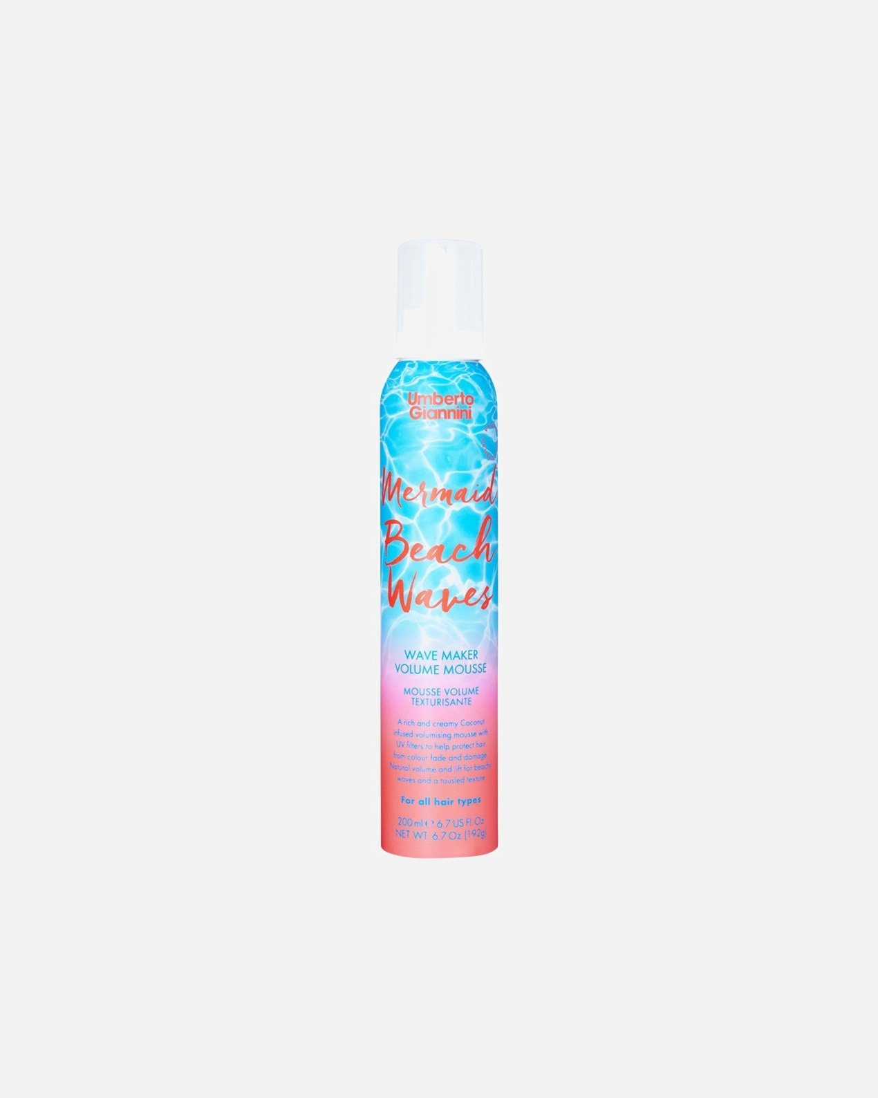 Umberto Giannini „Haarmousse Mermaid Beaches Waves Maker“ putos, voleliu, 200 ml