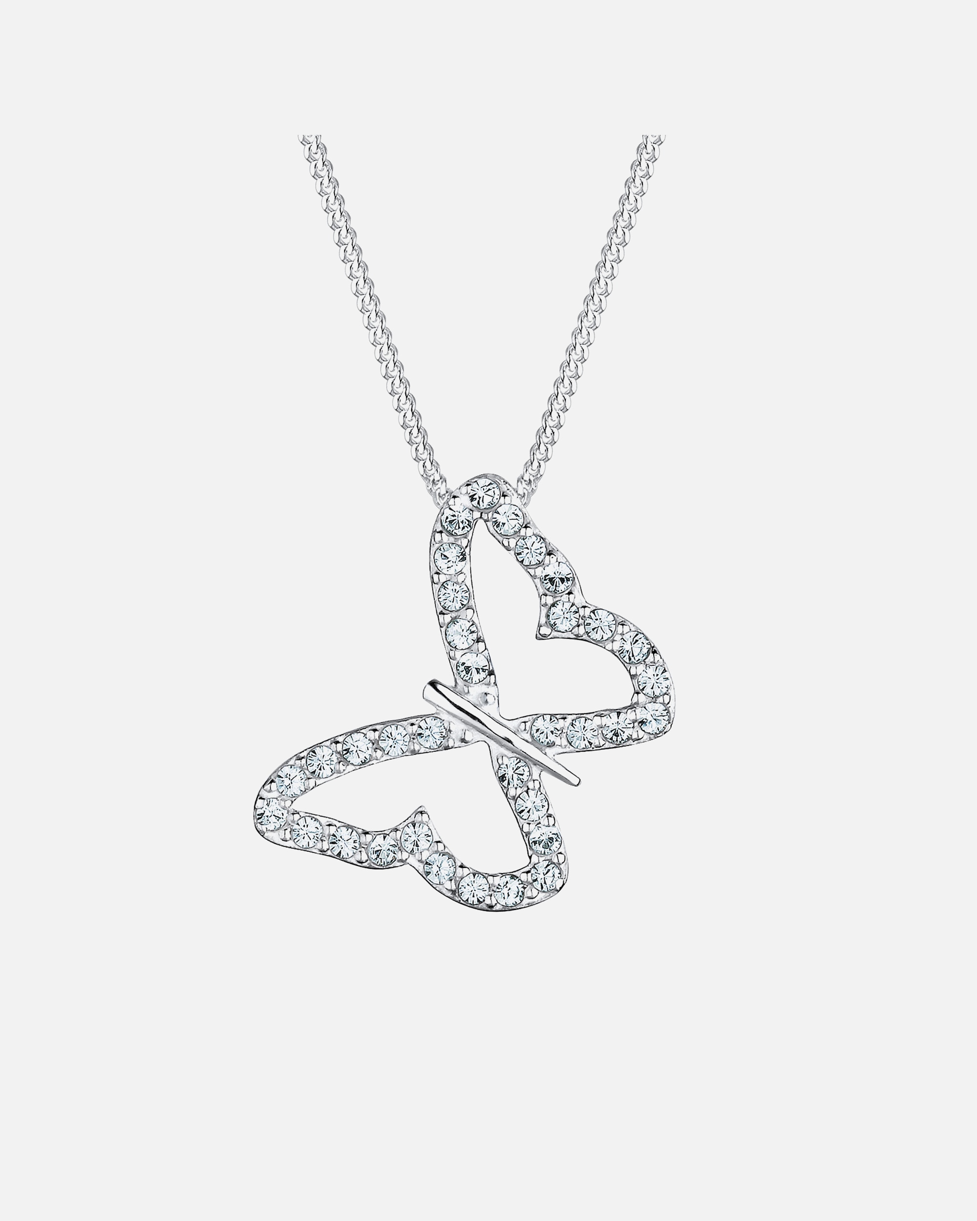 Elli Femmes papillon avec cristaux en argent sterling 925