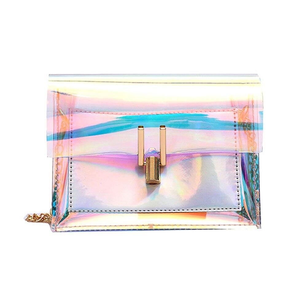 Borse a tracolla da donna alla moda, trasparenti, con laser, borse a tracolla da spiaggia, super qualità, Bolsas Feminina