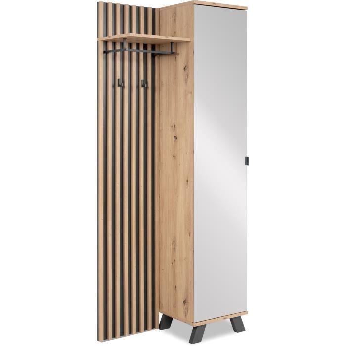 1-door locker, 80x37x189.6 cm, oak finish - MEDAN