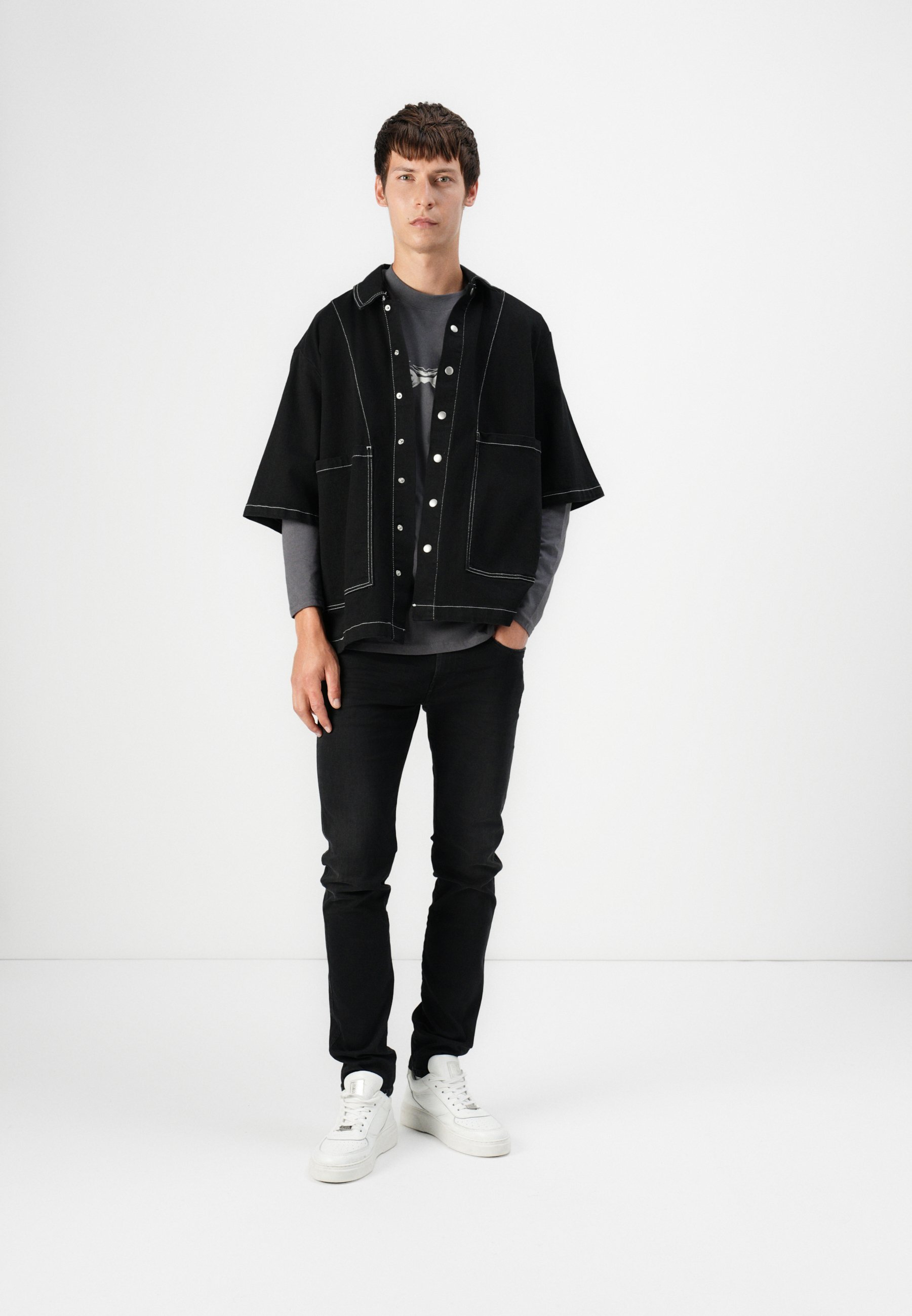 Replay ANBASS HYPERFLEX CLOUDS - Jeansy slim fit - schwarz