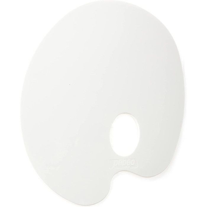 Paleta ovalada - Pébéo - Plástico - Fácil de limpiar - Ideal para mezclar colores - Herramienta esencial