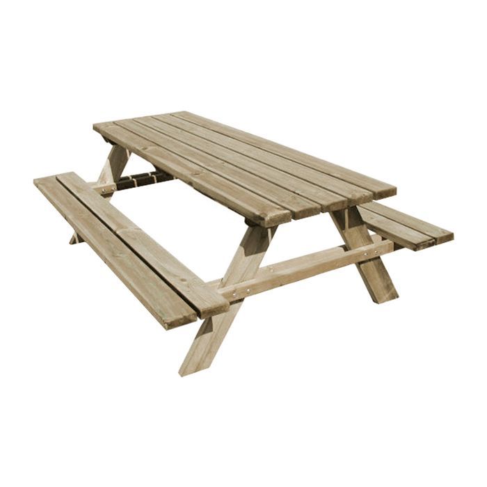 Table de pique-nique bois 6/8 places Fontainebleau