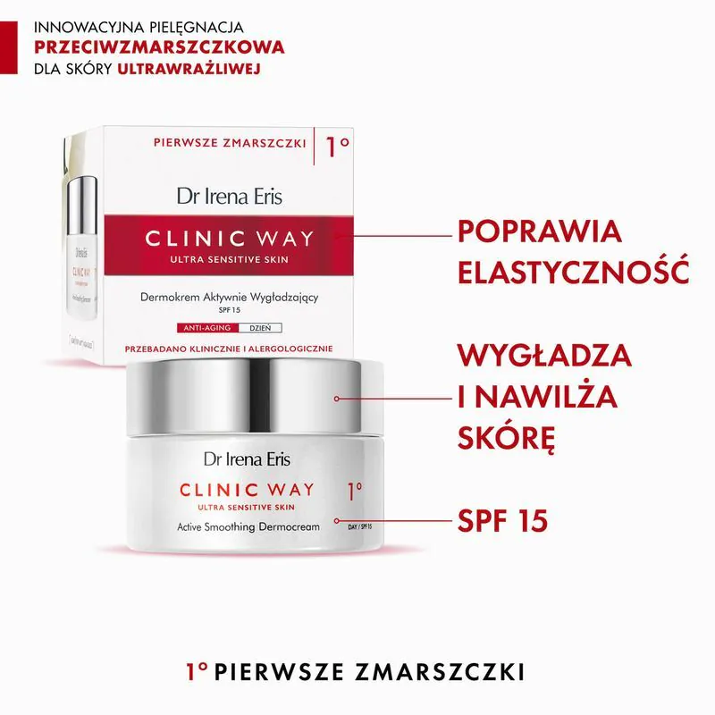Dr Irena Eris Clinic Way St. 1 Dermokrem Aktywnie Wygładzający SPF 30 na dzień 30+