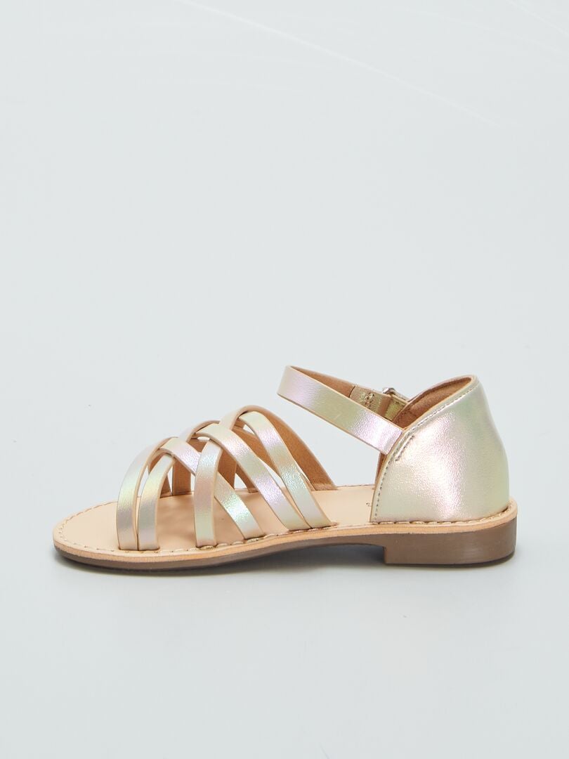 Iriserende sandalen - GEEL