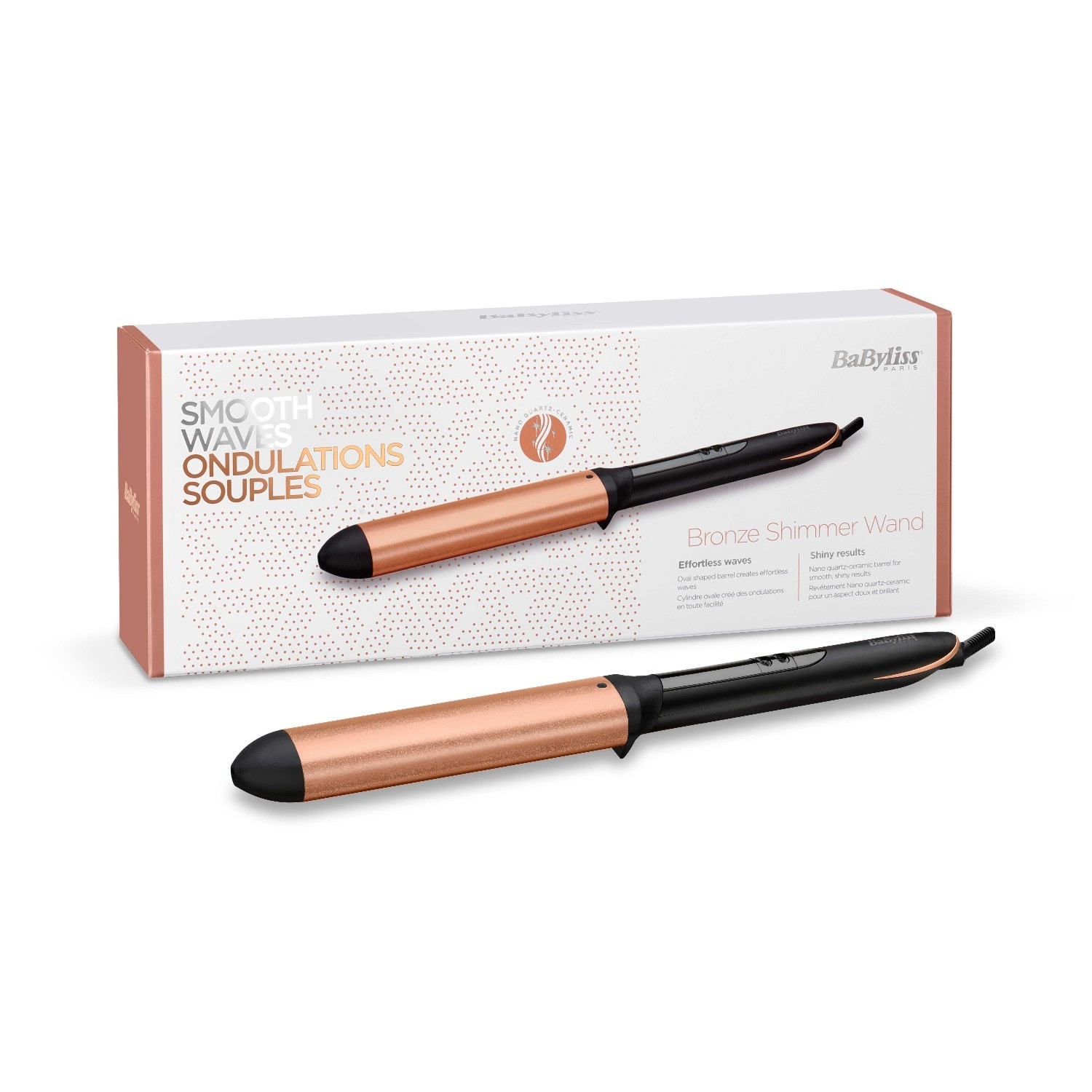 Kulma BaByliss s bronzovým trblietavým oválnym efektom - 1 kus.