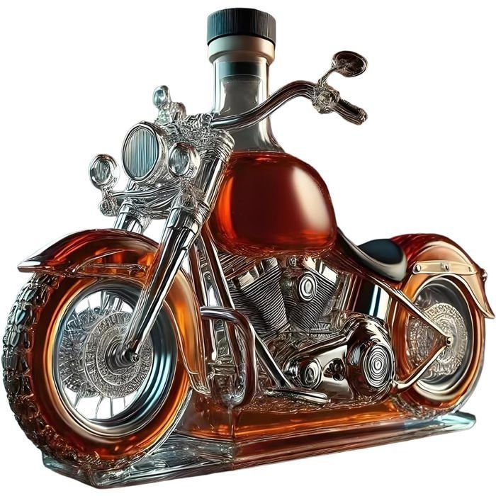 Carafe À Whisky Moto, Bouteille De Whisky Moto En Verre,Carafe À Whiskys Vintage Motos, 2025 Distributeur De Whiskys Motos