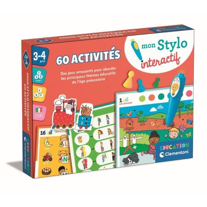 CLEMENTONI - Mi bolígrafo interactivo - 60 actividades educativas - Bolígrafos con luz y sonido - Hecho en Italia