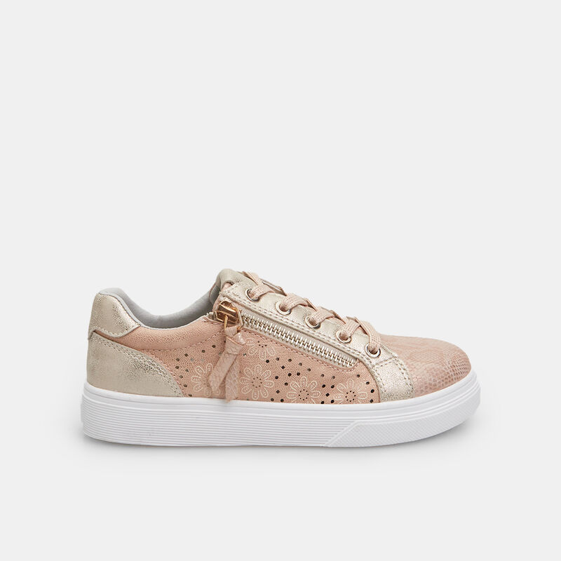 Flickor sneakers med dragkedja