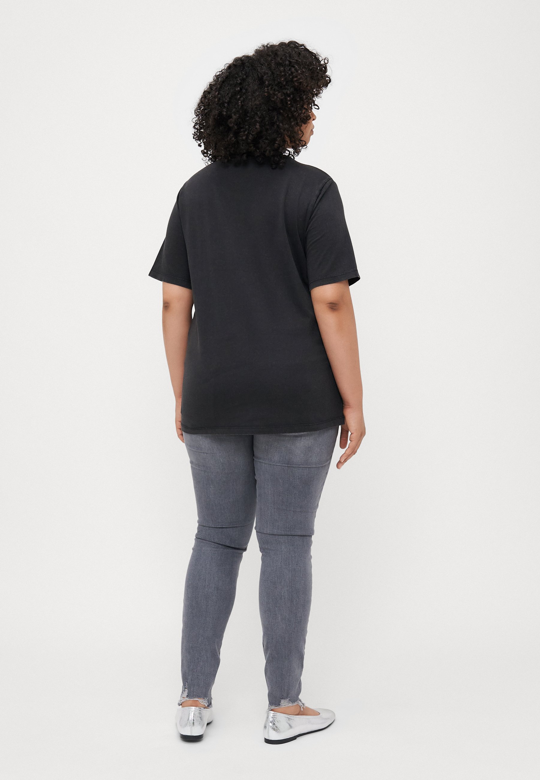 ALLEEN Carmakoma CAROZIAS LEVENSKETTING - T-shirt met print - zwart