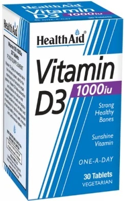 HEALTH AID Vitamine D3 1000UI 30 tabletten