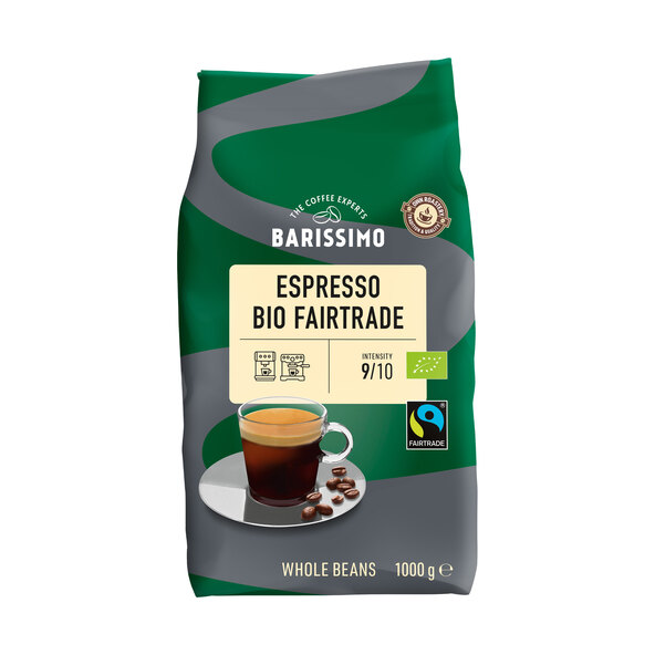Βιολογικός εσπρέσο Fairtrade, 8 x 1 κιλό, ολόκληρος κόκκος
