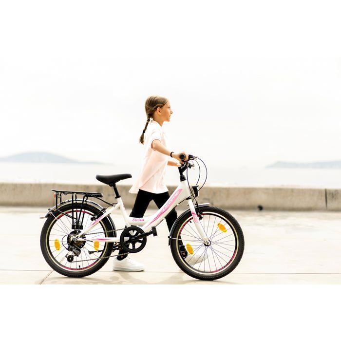 Unicorn Bike Stella Premium City Bike – Comfortable Dutch Bike [20, White]