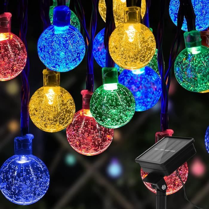 AMOUNE Outdoor Solar String Lights - 60 LEDs - Waterproof - Multicolor - 8 Modes