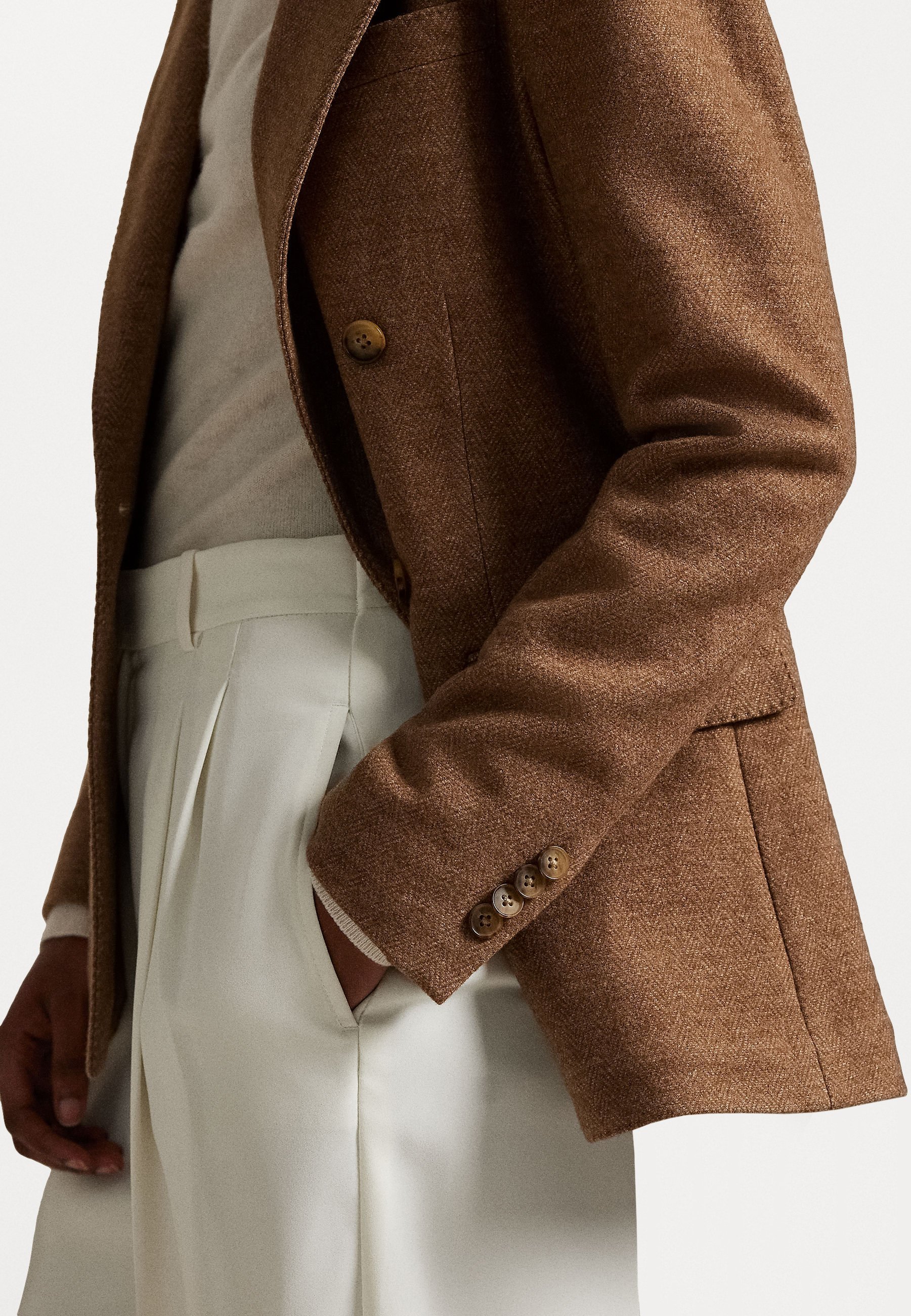 Polo Ralph Lauren KAHEKORDSE RINDGA KALASAUBAMUOTOS BLEISER - Bleiser - tan