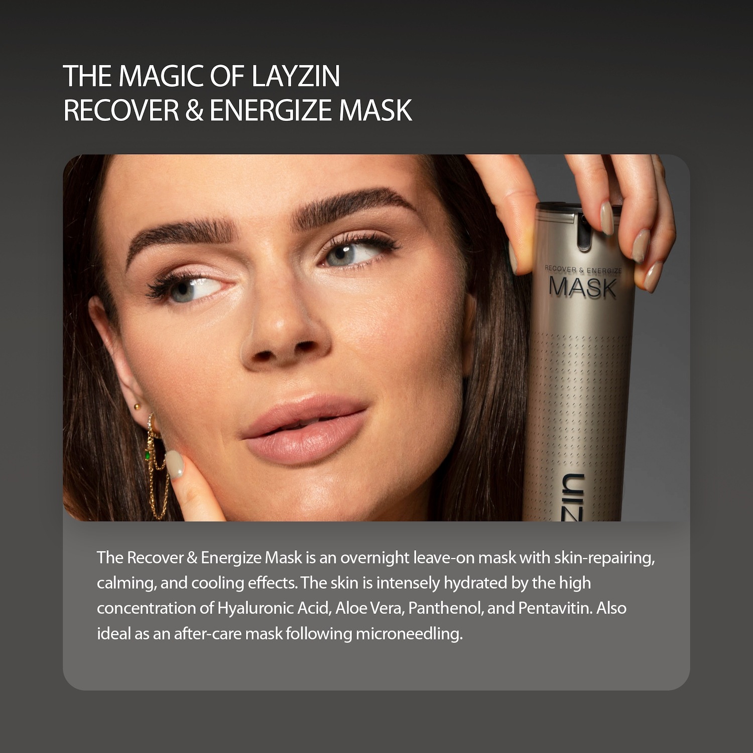 LAYZIN miego kaukė „Regeneration and Energy“ – veido kaukė odos regeneracijai ir raminimui – 50 ml