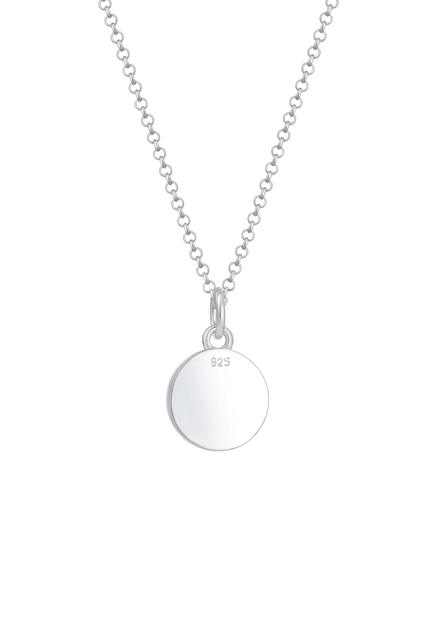 Elli Lettre N Pendentif Basic Collier Femme - (925/1000) Argent