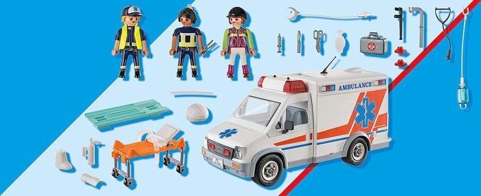 Playmobil CITY Action ambulance avec blessée