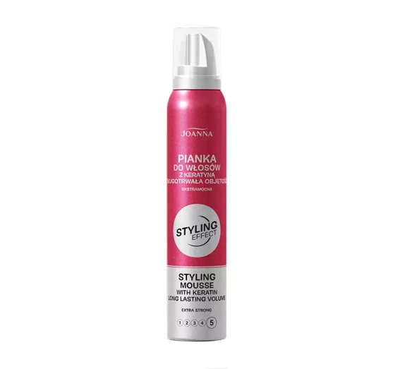 Joanna Styling Effect pianka do włosów długotrwała objętość Extra Strong 150ml