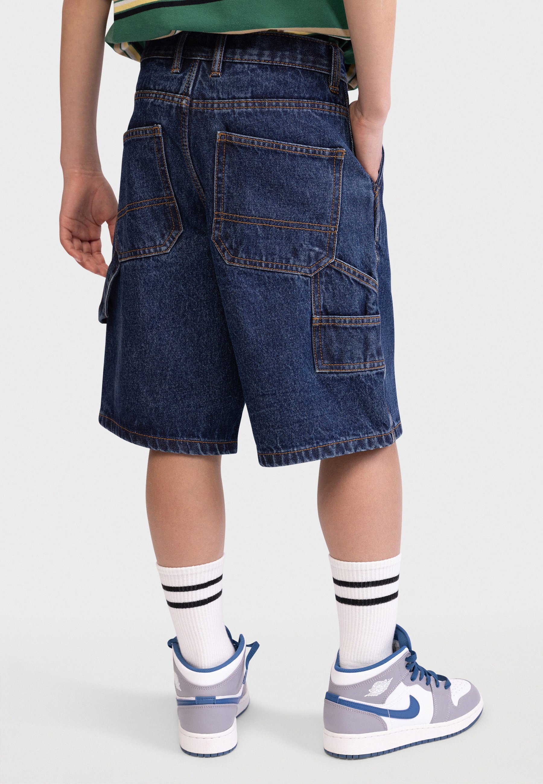 Redefined Rebel TEKAYDEN - Denim shorts - donkerblauw