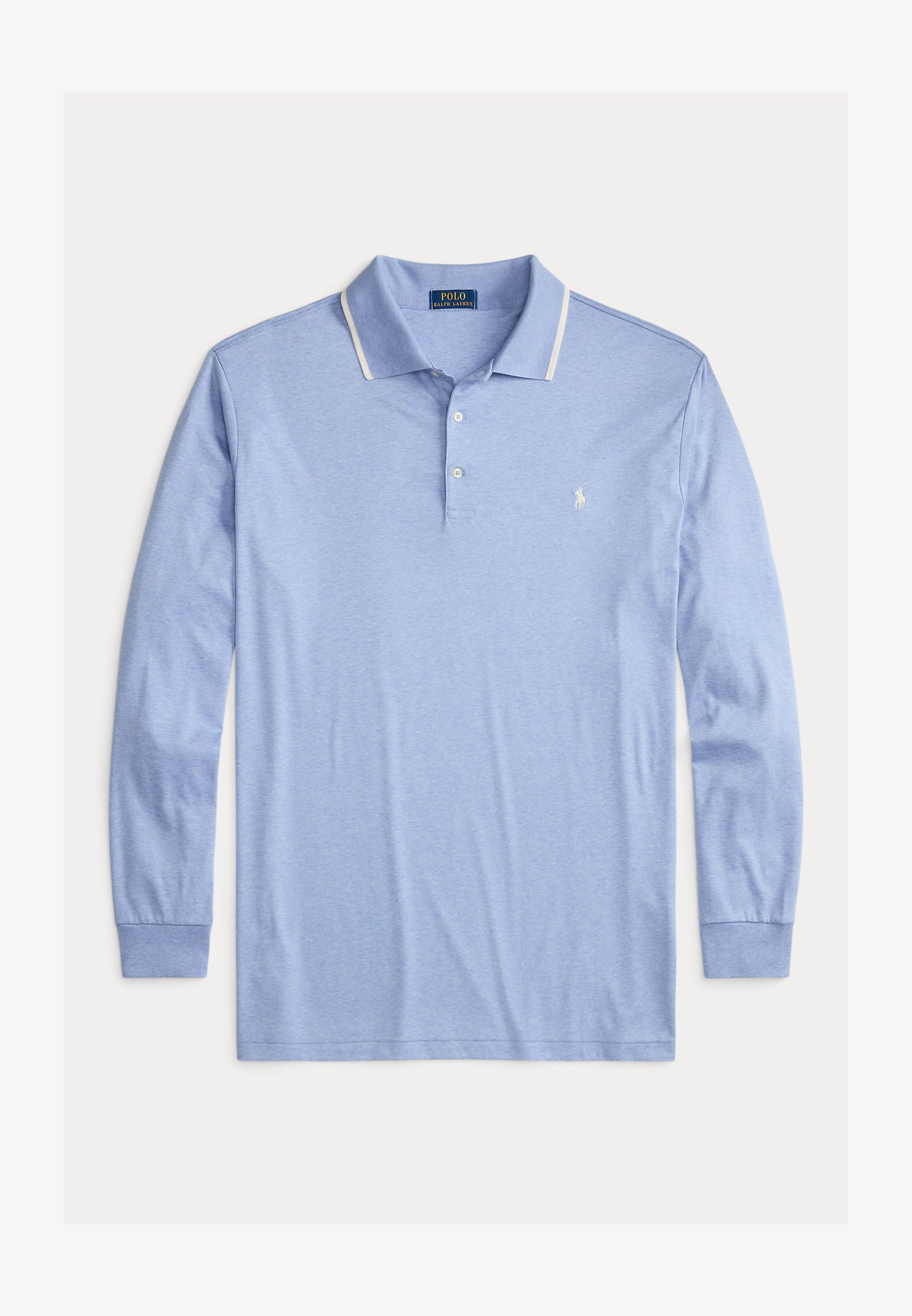POLO SHIRT S LONG-SLEEVE - Top s dlouhým rukávem - black/white