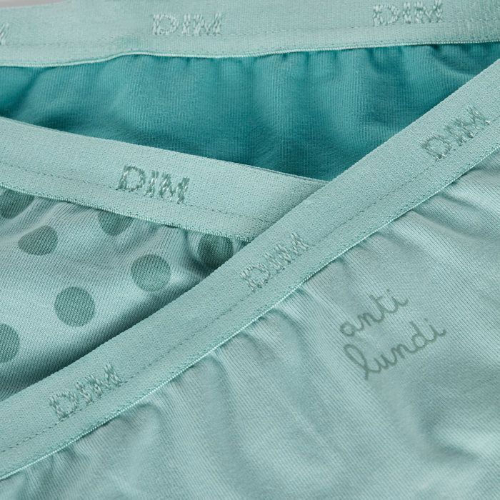 Paquete de 3 bragas de algodón elástico con lunares para niña de Les Pockets.