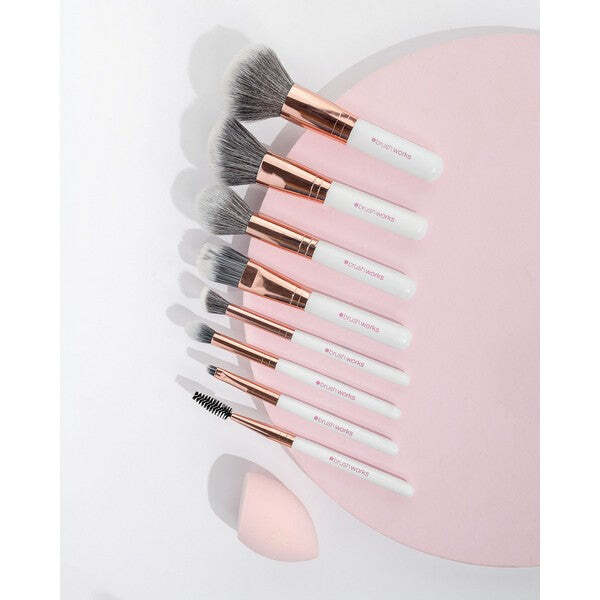 Exklusives Brushworks Make-up-Pinsel- und Schwamm-Set