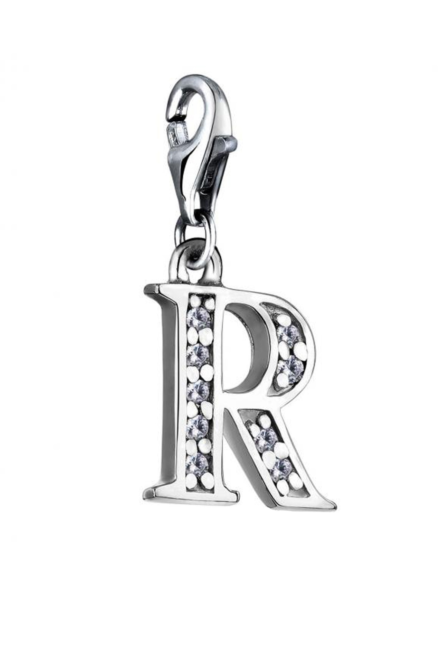Nenalina Charm lettre Pendentif individuel et personnalisé en argent 925 Sterling pour tous les porteurs de Charm actuels