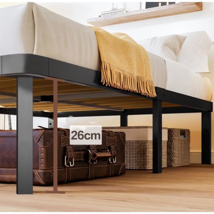 Lattenrost – 140 x 200 cm – 7 Beine inklusive – Schwarz
