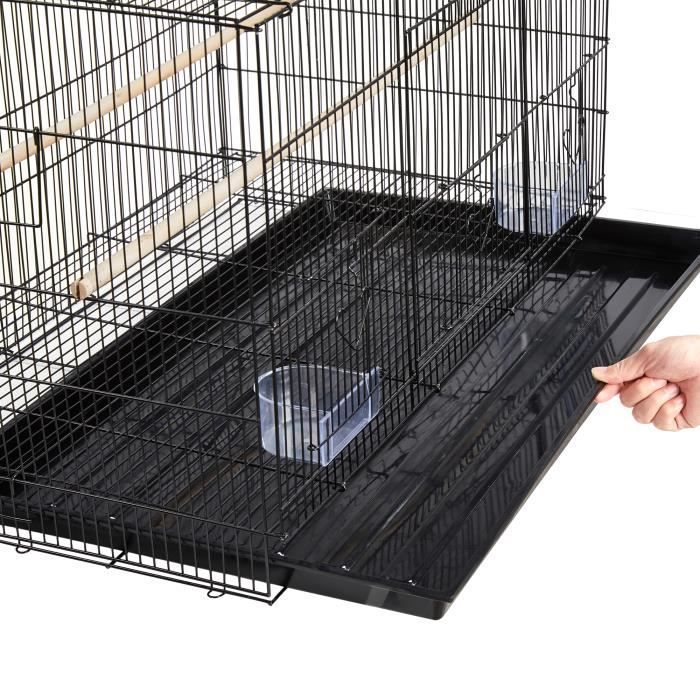 Jaula para pájaros Yaheetech, jaula de cría para periquitos, pinzones, cacatúas, loros, agapornis, canarios, loros, negro
