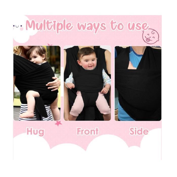 Baby slings, Multifunctional baby carrier for up to 16kg, Elastic Baby Carrier Comfort Baby Wrap Carrier Baby Sling Label