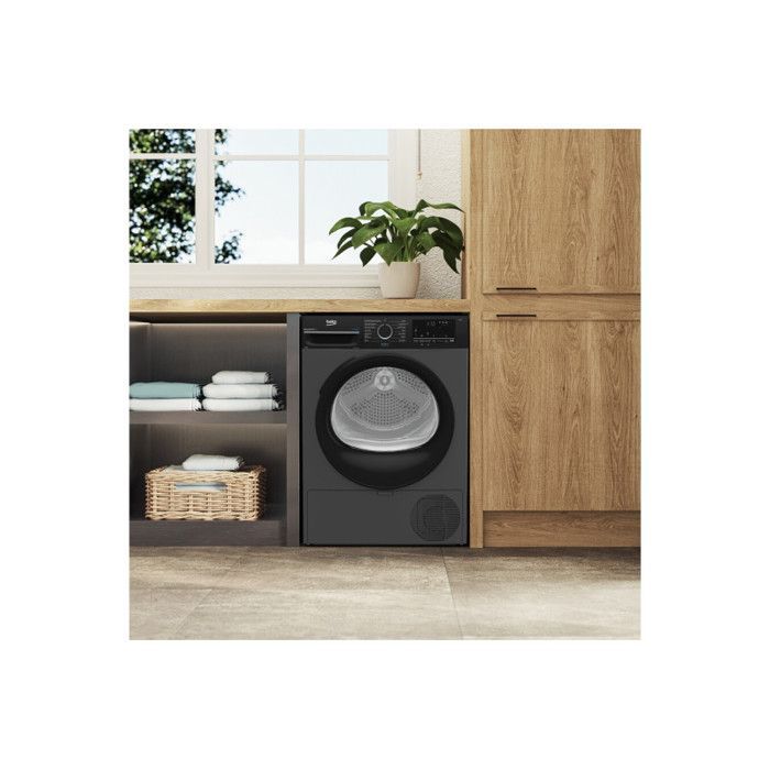 Sèche-linge - BEKO - D34H28393A - 8 kg - Pompe à chaleur - Noir