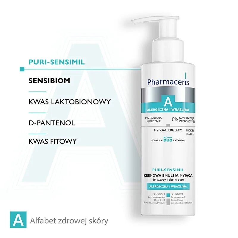 Pharmaceris A Puri-Sensimil Kremowa emulsja myjąca do twarzy i okolic oczu
