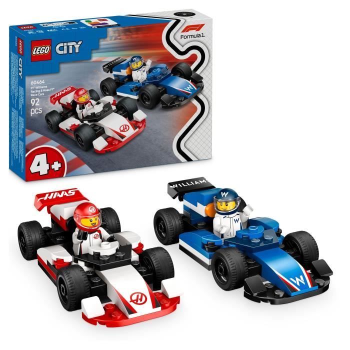 LEGO City 60464 Williams Racing en Haas F1 Formule 1-racewagens - Speelgoed voor kinderen vanaf 4 jaar