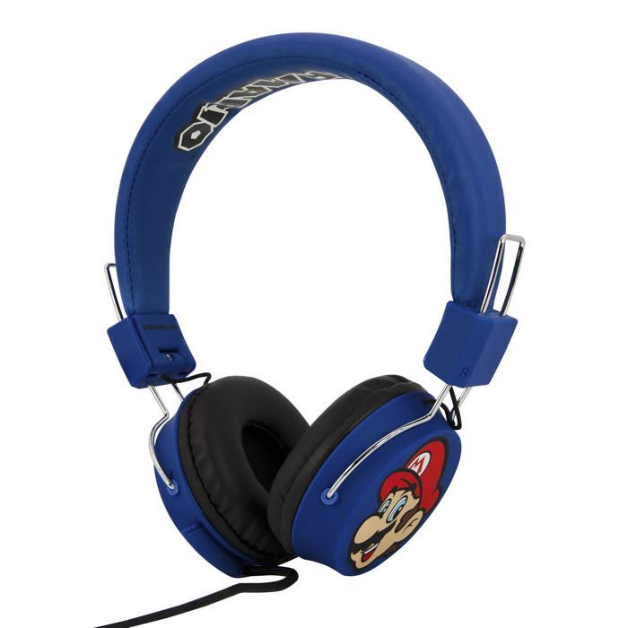 Headphones - OTL TECHNOLOGIES - Mario Luigi Premium Folding - Wired - Blue - Children's