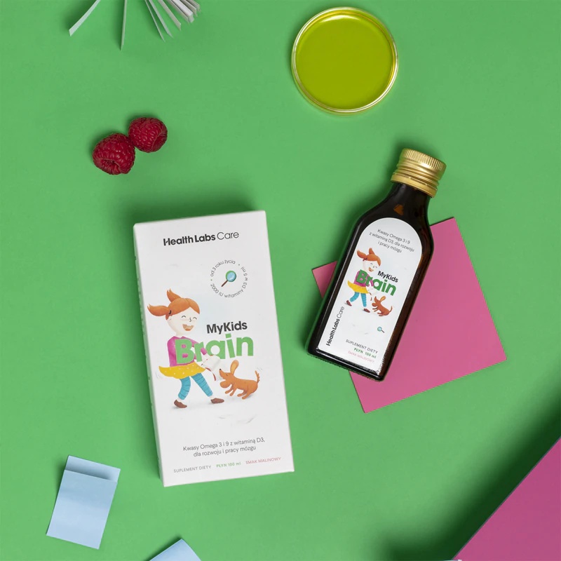 Health Labs Care MyKids Brain prehransko dopolnilo za peroralno uporabo za pravilno delovanje srca in možganov