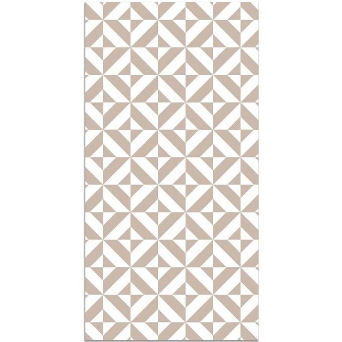 Tapis Vinyle Panorama Géométrie Rose 40x80 cm - Tapis pour Cuisine, Bureau et Salon en PVC