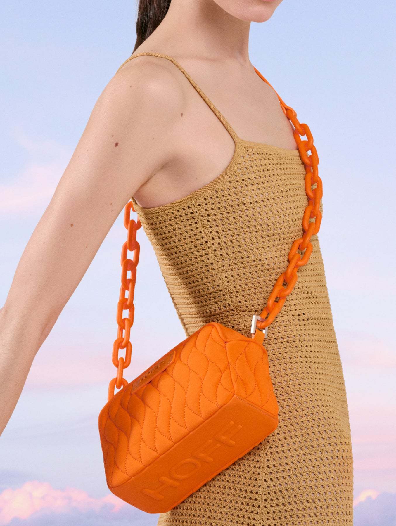 BANDOLERA ACOLCHADA NYLON CUSHION NARANJA