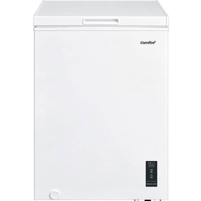 Congélateur Coffre Comfee RCC100WH2(E) - 99L - Classe E - Contrôle Digital- 38dB -49,5x54,5x85 cm - Commandes électroniques - Blanc