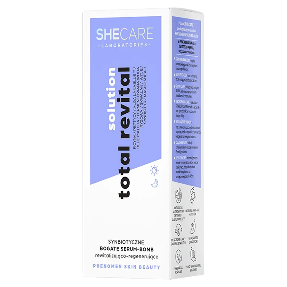 Shecare Total Revital Solution - Synbiotyczne bogate serum-bomb 30ml