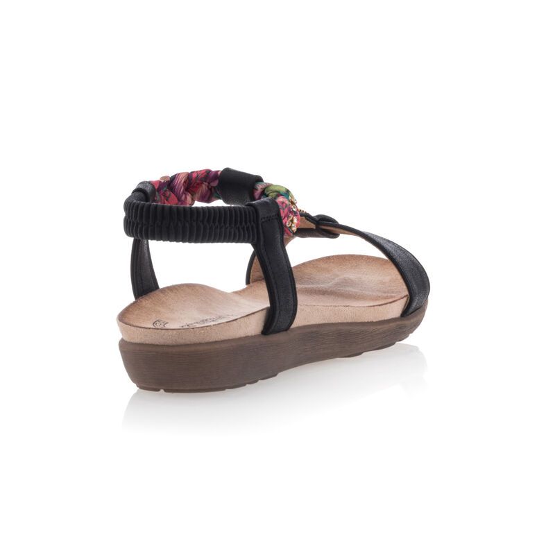 Sandalias negras para mujer / Zapatos de punta abierta
