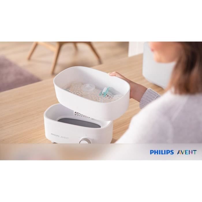 Stérilisateur - PHILIPS AVENT - Élimine 99,9% des bactéries - Stérilise et sèche en 40 min - Assure 24h de stérilisation