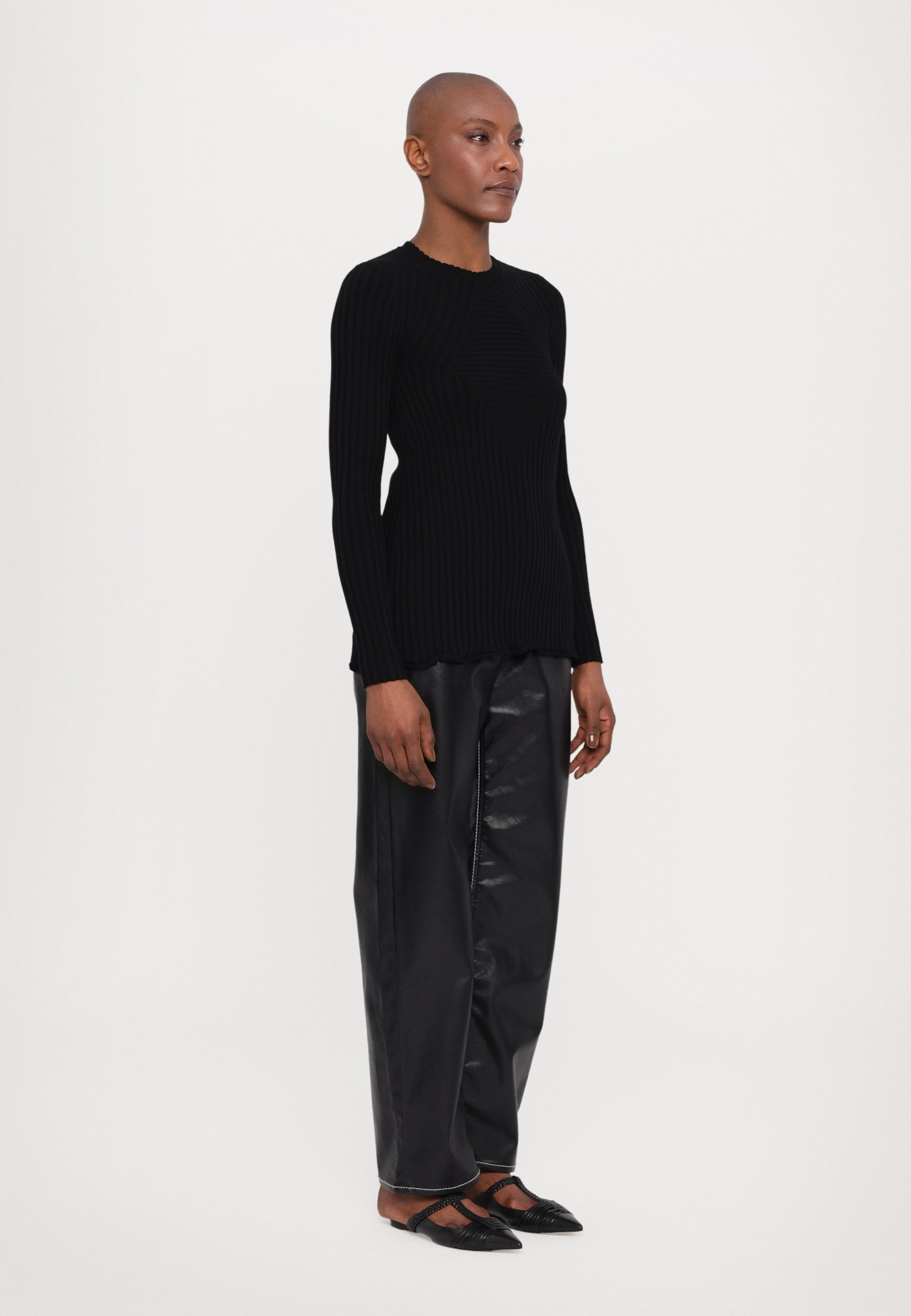 Blusa de manga comprida Rabanne - preta